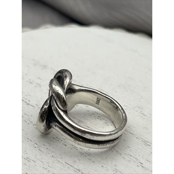 JAMES AVERY STERLING HEAVY BOLD DOUBLE LOVER'S KNOT *SIZE 6.5 - Picture 5 of 7